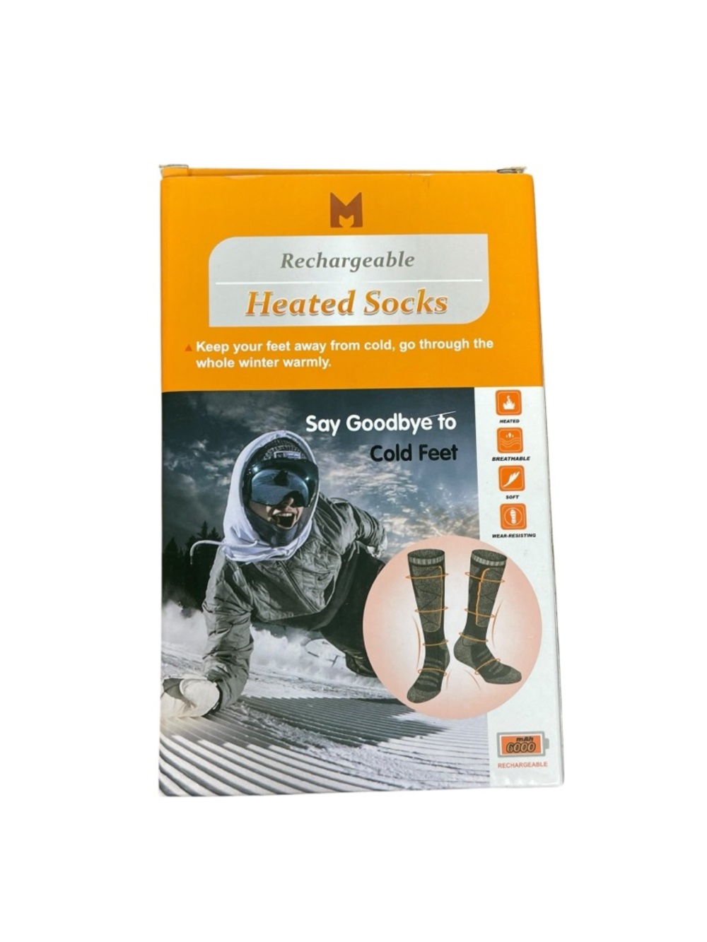 Mrawarm Rechargeable Electric Heated Socked New in Box